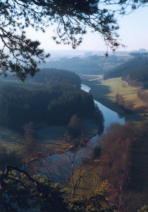 Blick auf Auental im Herbst